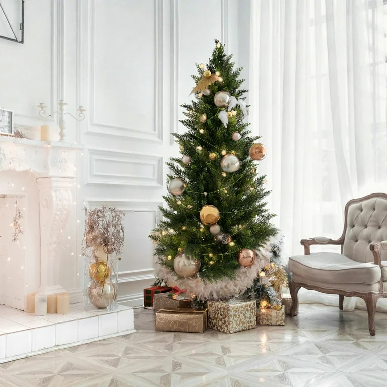 OLIVIVI Artificial Cedar Tree 5FT Tall Faux Silk Plant for Home Office Decor Indoor Outdoor Fake ... | Walmart (US)