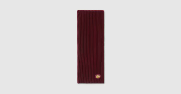 Wool cashmere scarf with Double G | Gucci (US)