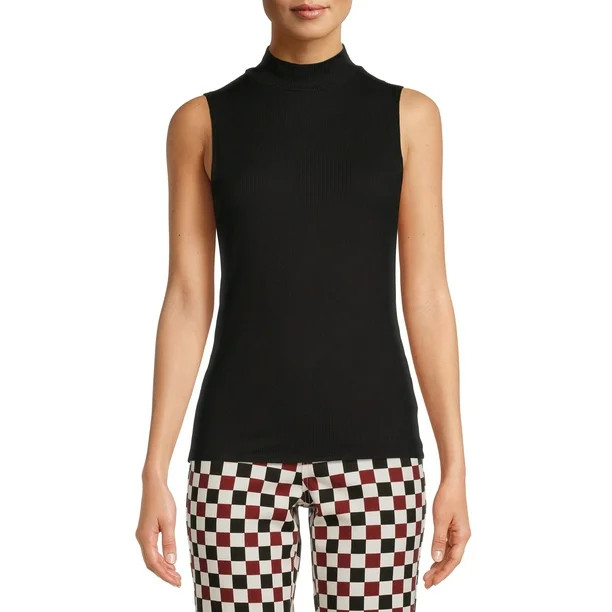 No Boundaries Juniors Sleeveless Mock Neck Top | Walmart (US)
