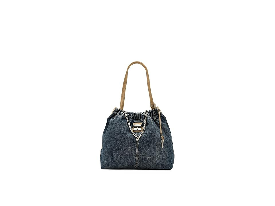 Marc Jacobs The Denim Suede Cristina Tote Shoulder Handbags Dark Wash Indigo, Cotton/Denim/Polyester | Zappos