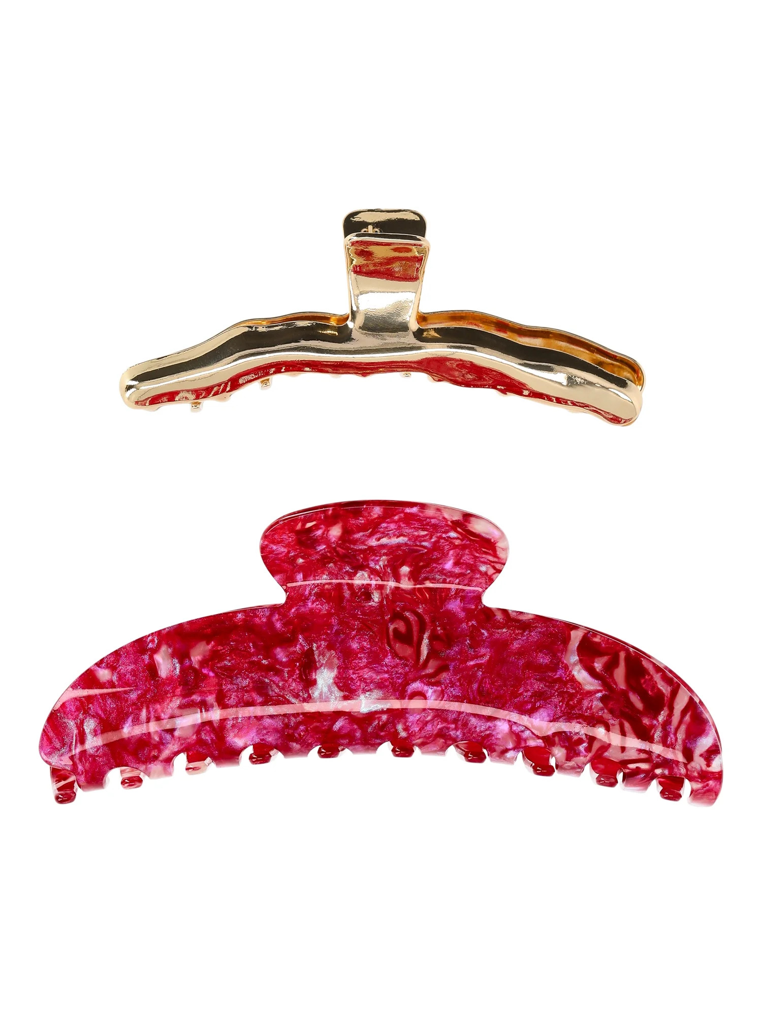 Time and Tru Women's Hair Claw Clips, 2-Pack | Walmart (US)