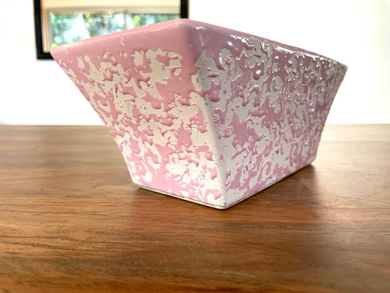 Vintage Mccoy Pottery Brocade Splatter Pink Flared Planter Vase - Etsy | Etsy (US)