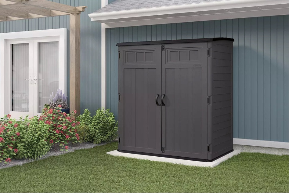 Storage cabinet! #outdoorstorage #outdoor #outdoorshed #samsclub 

#LTKHome #LTKSeasonal