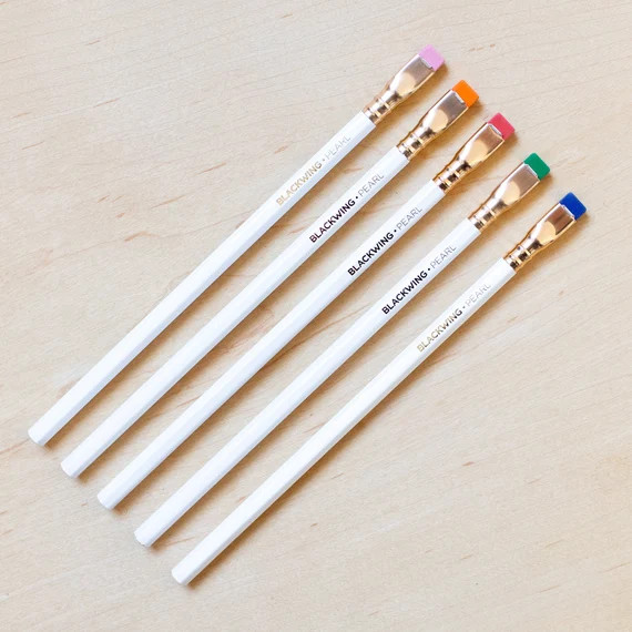5 Palomino Blackwing Pearl Pencil with Rainbow Erasers, Drawing or Writing Pencils, Cedar Wood, B... | Etsy (US)