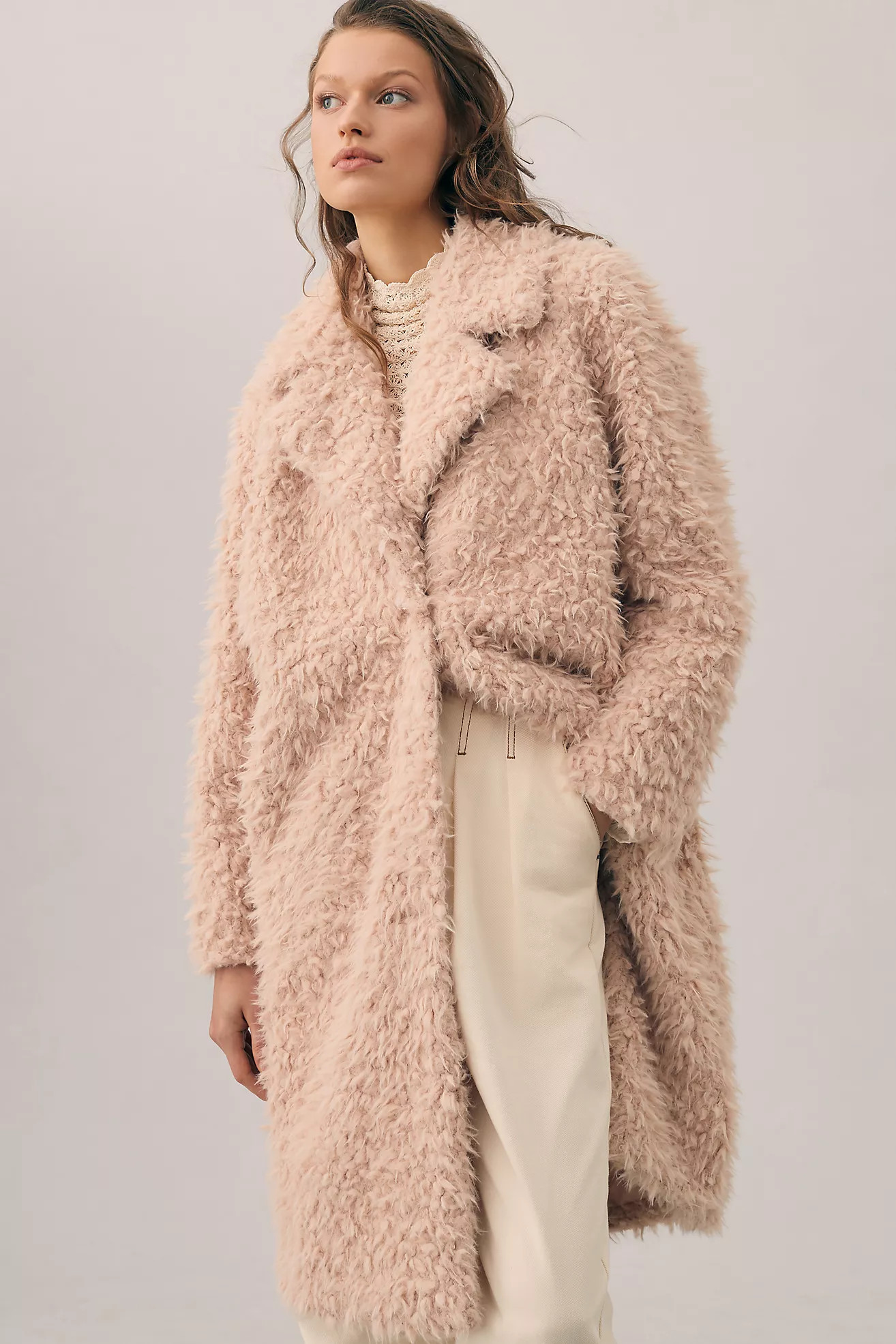 By Anthropologie Faux Fur Duster Jacket | Anthropologie (US)