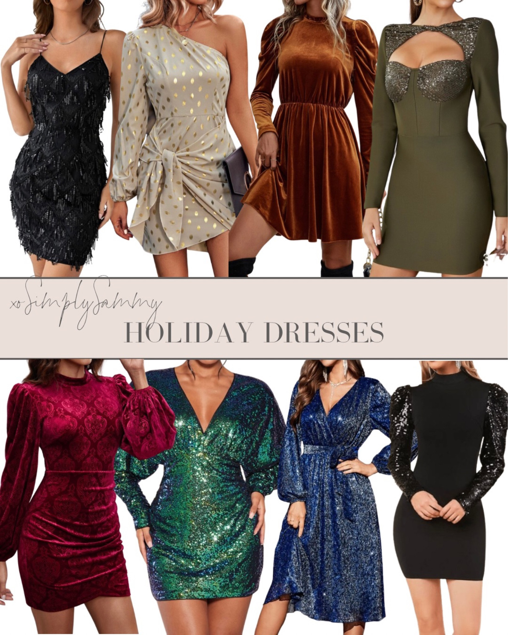 Holiday outfits , holiday fashion , holiday style , winter style , winter dress , holiday dress , Christmas dress , nye dress , New Year’s Eve dress , sequin dress , velvet dress , glitter dress , little black dress , puff sleeve dress , black holiday dress , red holiday dress , green holiday dress , long sleeve dress , wrap dress , midi dress , mini dress , one shoulder dress 

#LTKSeasonal #LTKstyletip #LTKHoliday