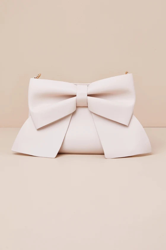 Compellingly Chic Ivory Bow Crossbody Bag | Lulus