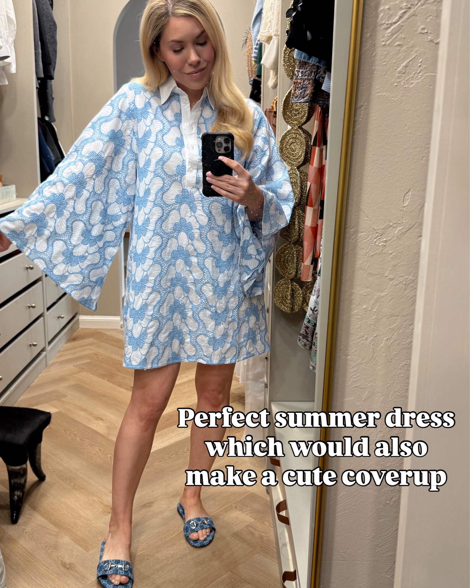 Perfect summer dress!! Wear it with or without a belt!

Also linked to here I bought these Gucci slides for less.

#LTKootd #LTKdayinmylife #LTKmorningroutine