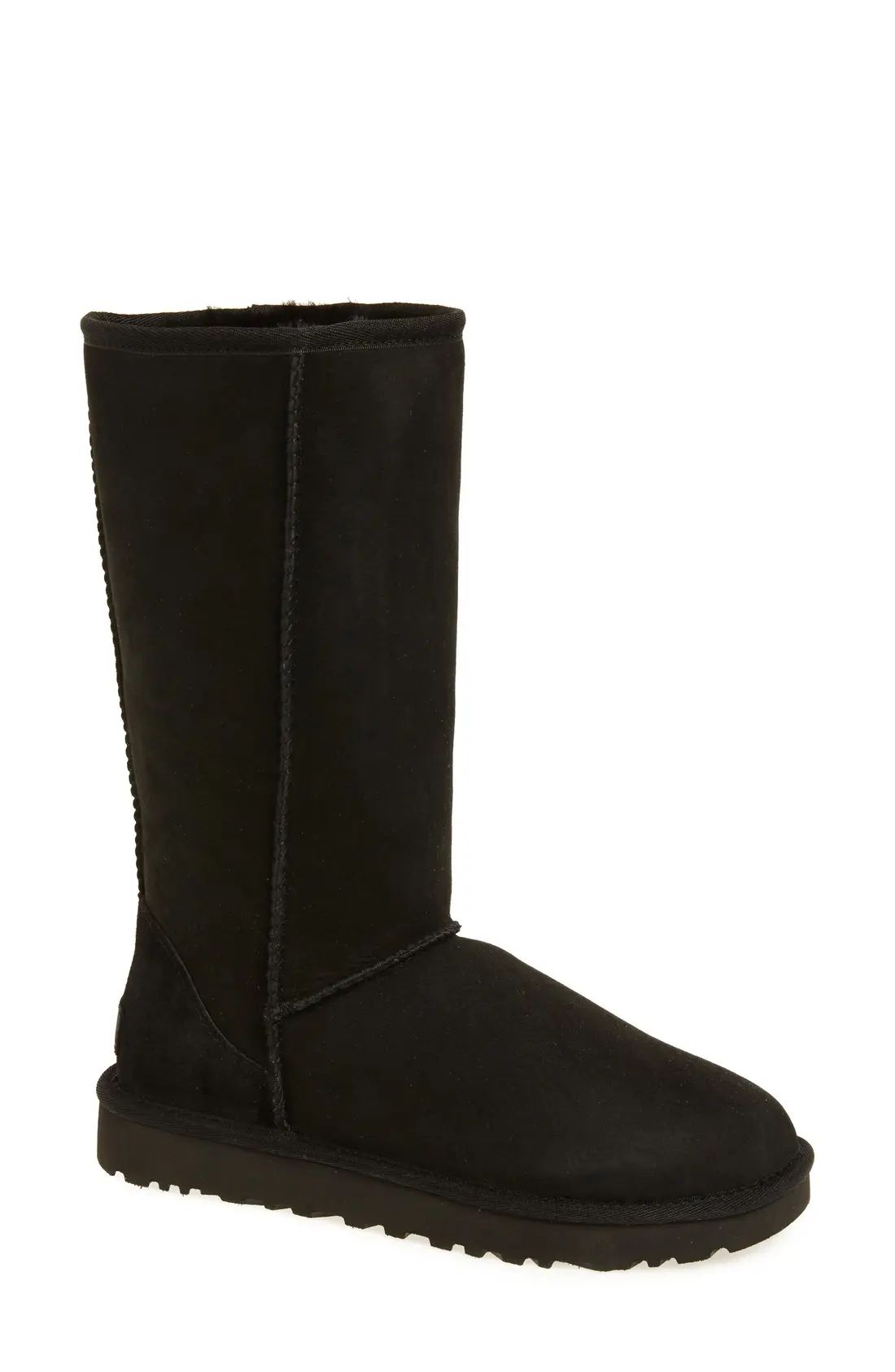 Women's Ugg Classic Ii Genuine Shearling Lined Tall Boot, Size 5 M - Black | Nordstrom