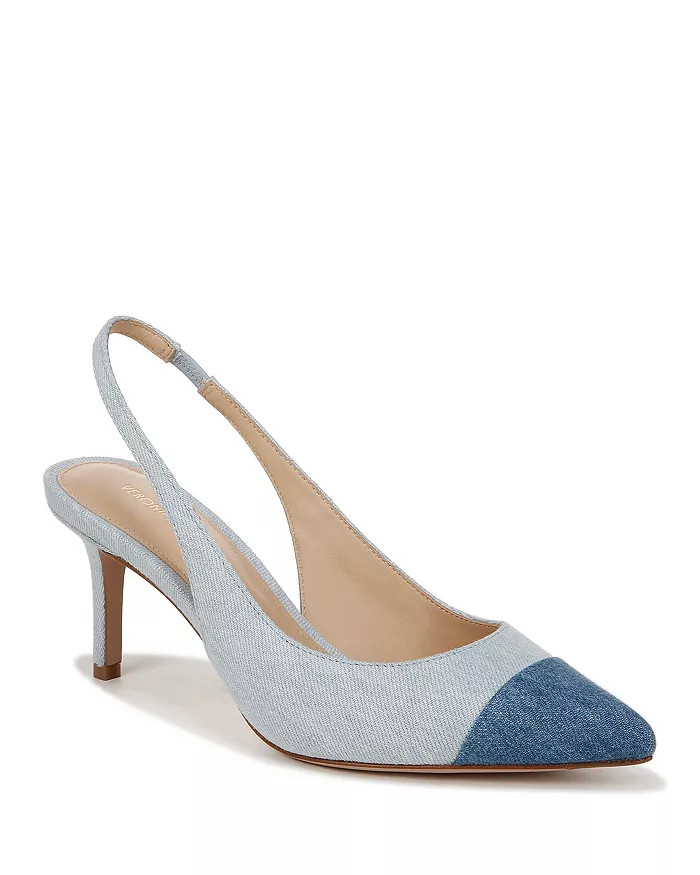 Women's Liliana Denim Slip On Slingback Pumps | Bloomingdale's (US)