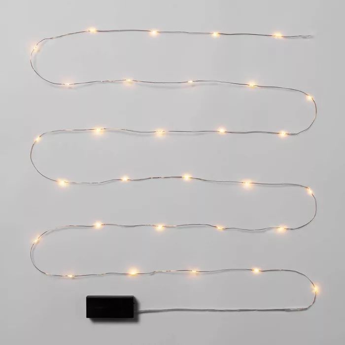Christmas Battery Operated Dew Drop LED String Lights Twinkle Warm White with Copper Wire - Wonde... | Target