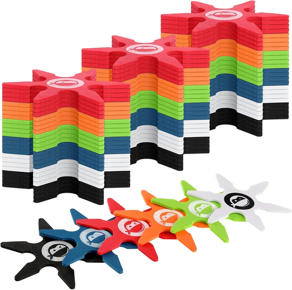 Ninja Foam Star Toys Small Throwing Foam Stars Foam Throwing Toys Ninja Party Favors for Birthday... | Amazon (US)