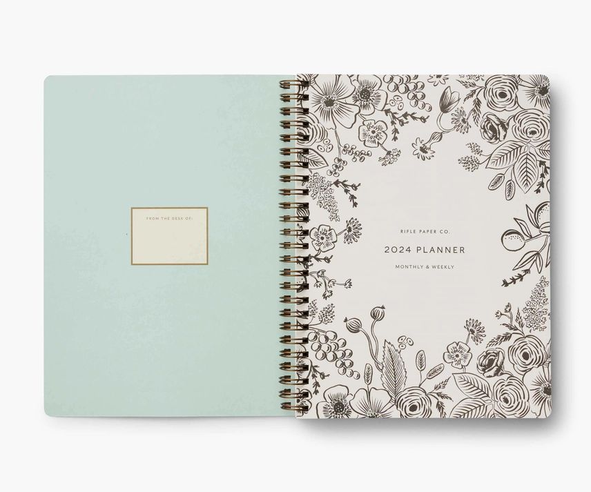 2024 12-Month Softcover Spiral Planner | Rifle Paper Co.