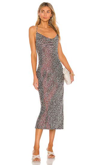 Lauren Midi Dress in Brown | Revolve Clothing (Global)