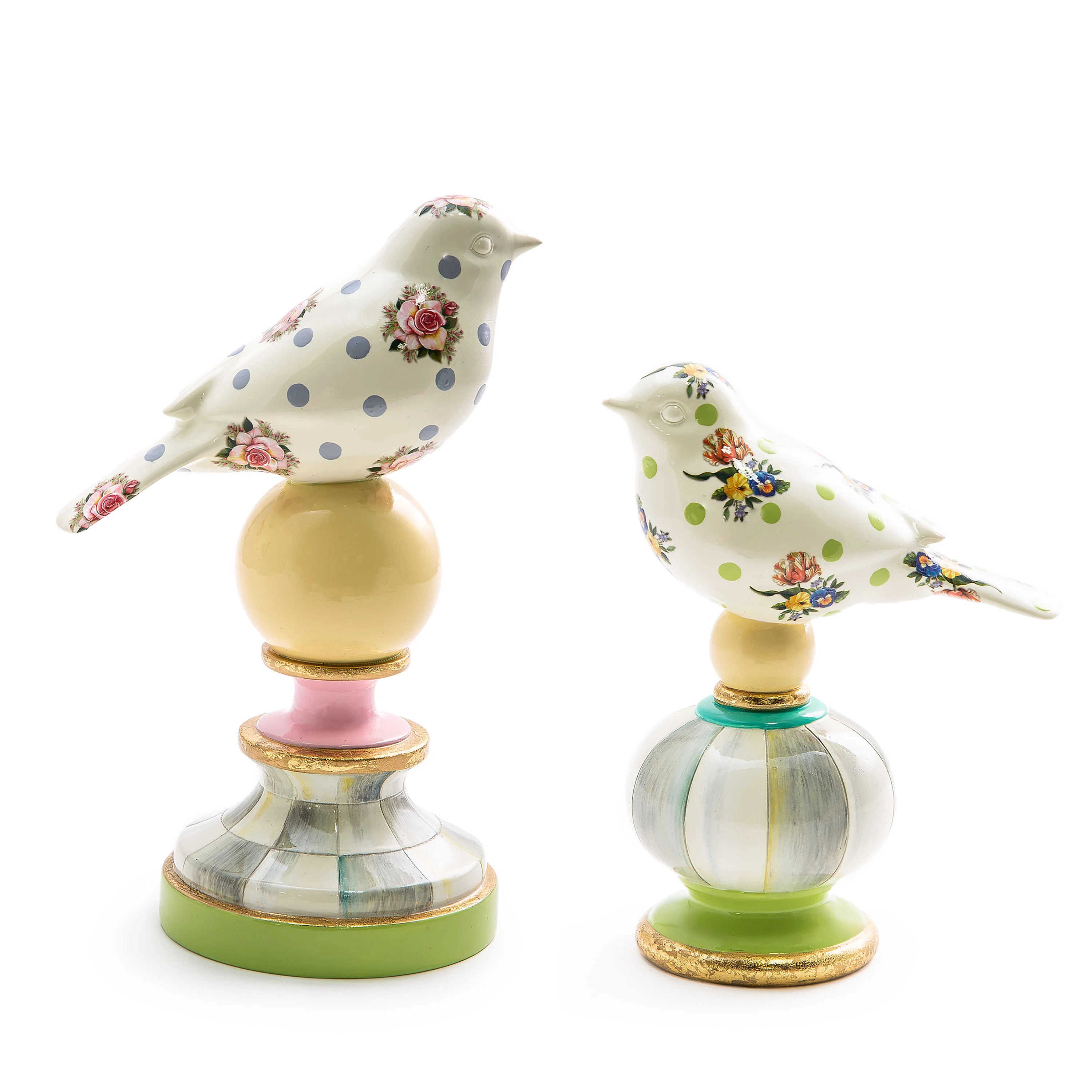 Wildflowers Bird Topiaries - Set of 2 Figurine | Wayfair North America
