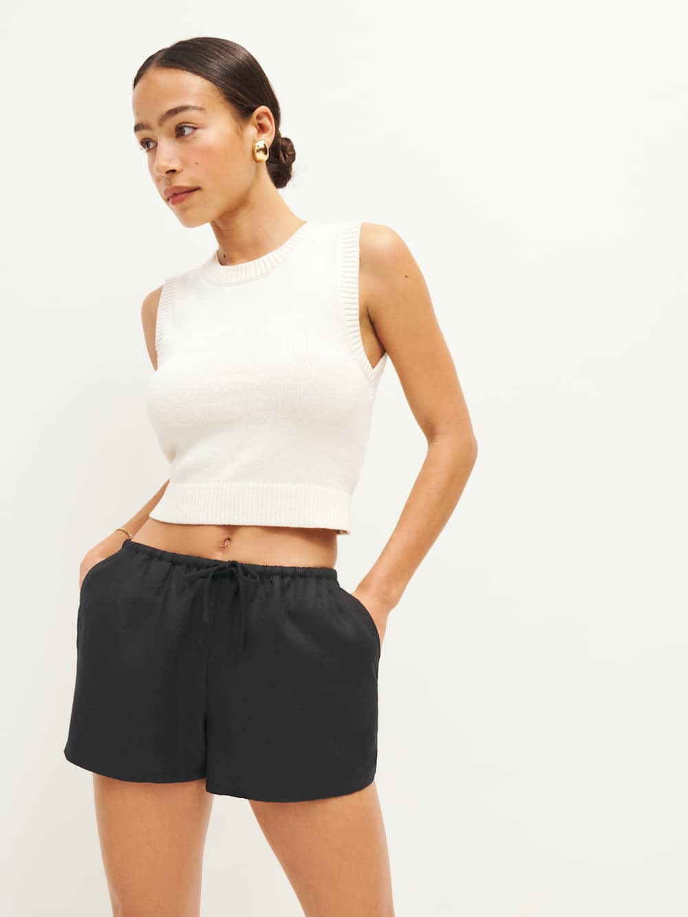 Zoey Linen Short | Reformation (Global)