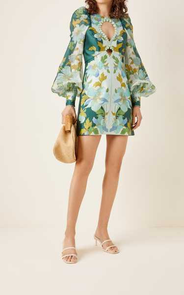 Rhythm Jeweled Silk-Cotton Mini Dress | Moda Operandi (Global)