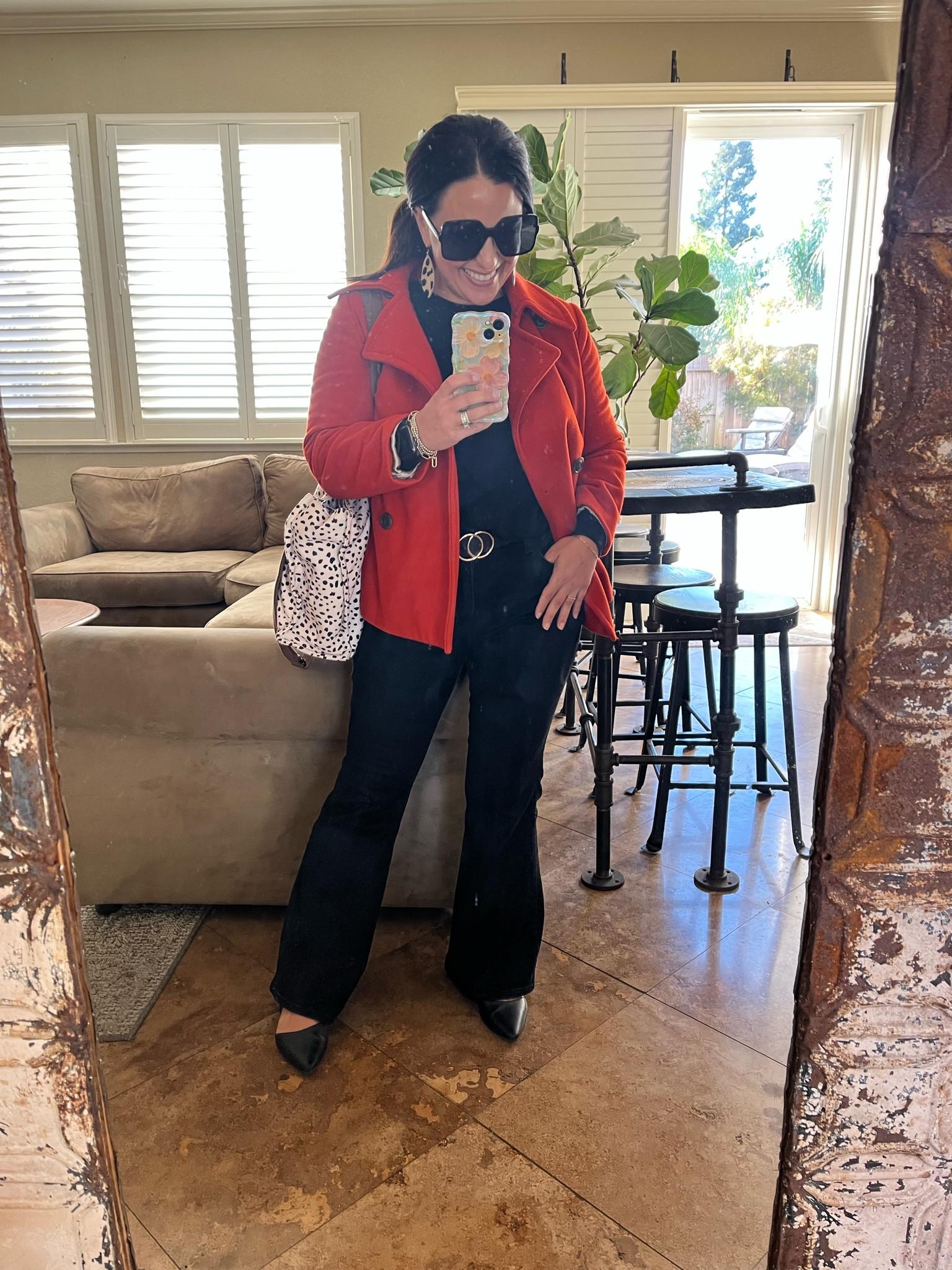 No costumes at our school, so this was my Halloween look! I have these flared, high waisted jeans in a dark denim wash and love them. I’m wearing 27 short. My flats are memory foam and under $20. 

#LTKWorkwear #LTKHalloween #LTKOver40