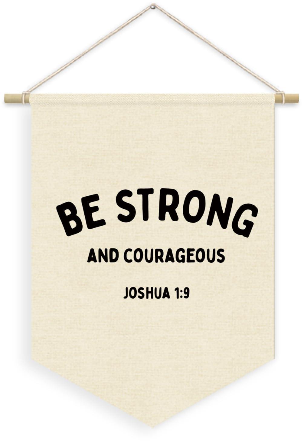 Christian Nursery Decor, Be Strong and Courageous Inspirational Linen Canvas Banner, Bible Verse ... | Amazon (US)