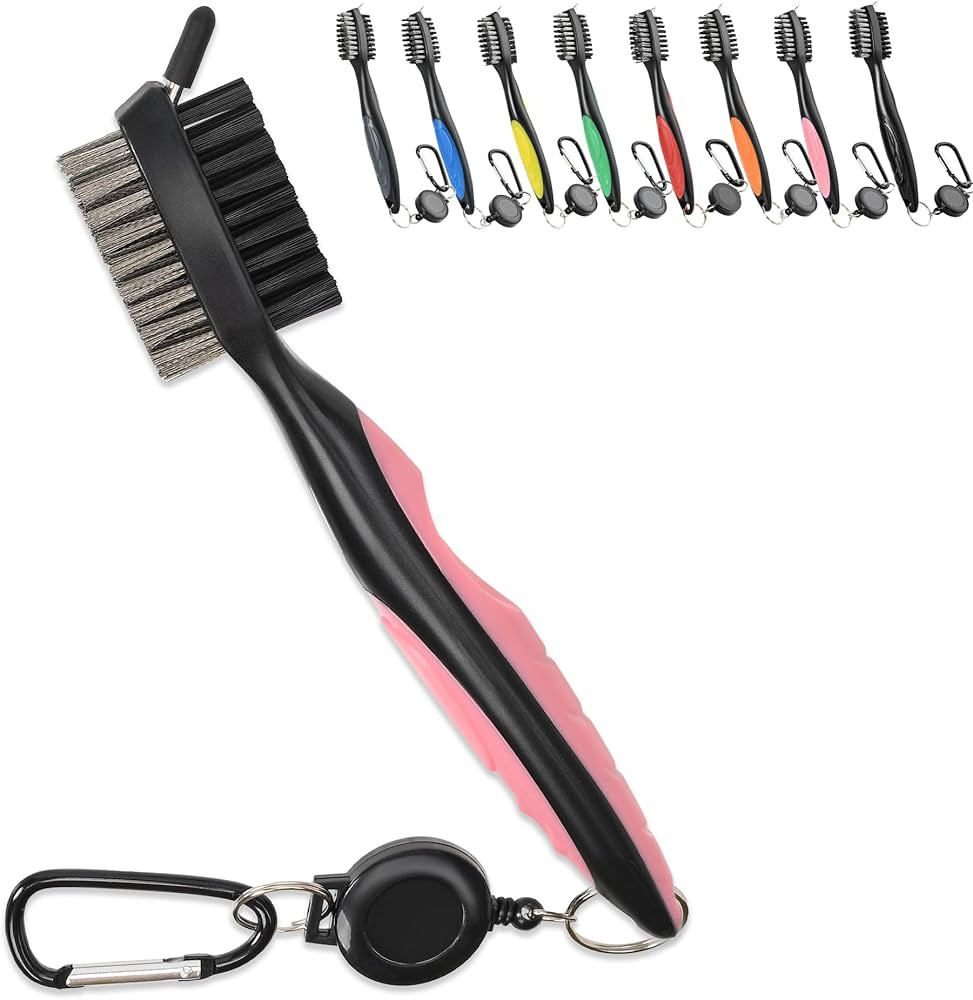 Mile High Life Golf Club Brush, Club Groove Cleaner with 2 Ft Retractable Extension Cord and Alum... | Amazon (US)