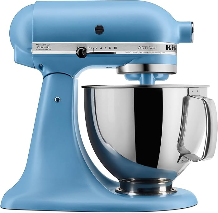 KitchenAid Artisan Series 5 Quart Tilt Head Stand Mixer with Pouring Shield KSM150PS, Blue Velvet | Amazon (US)
