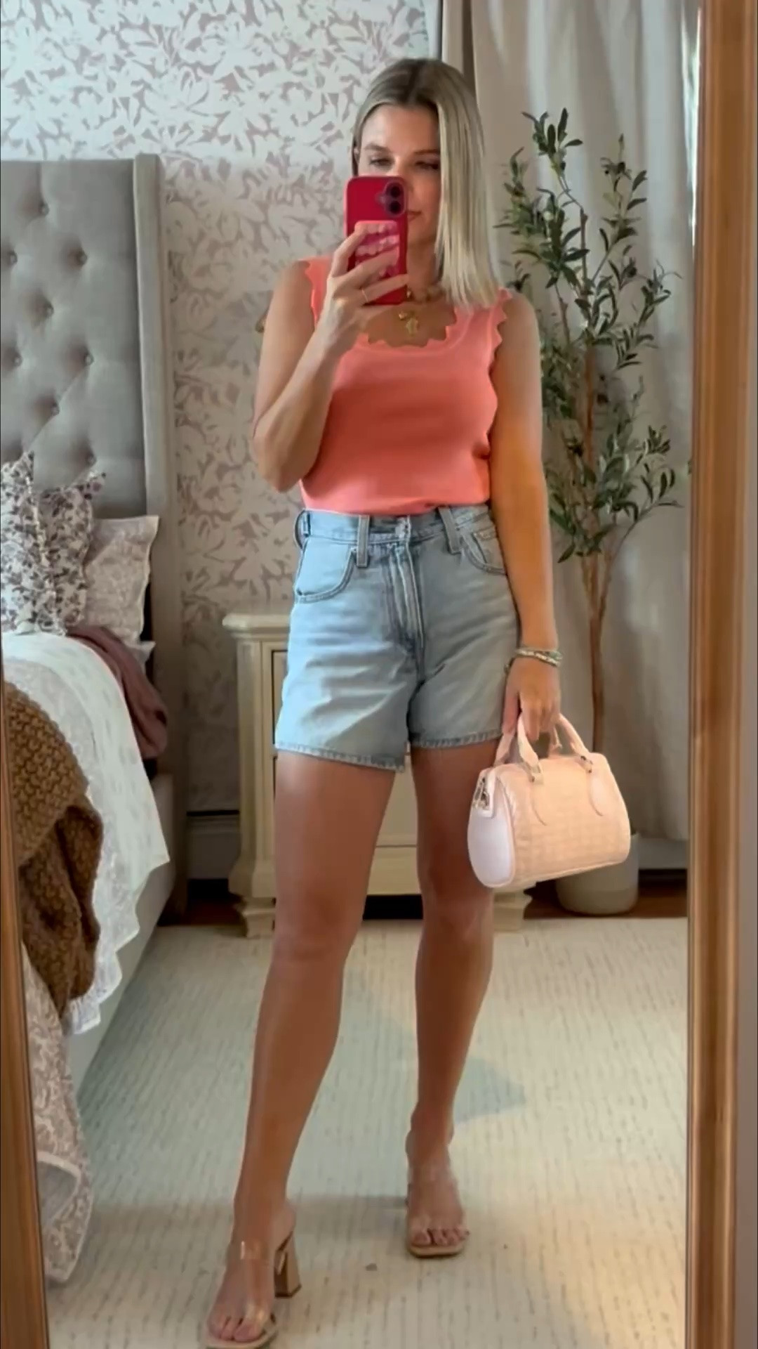 The color of this tank is “pink-orange” and that explains why it’s so pretty! Such a summer color! On major sale for $12!!

#LTKootd #LTKPetite #LTKSaleAlert