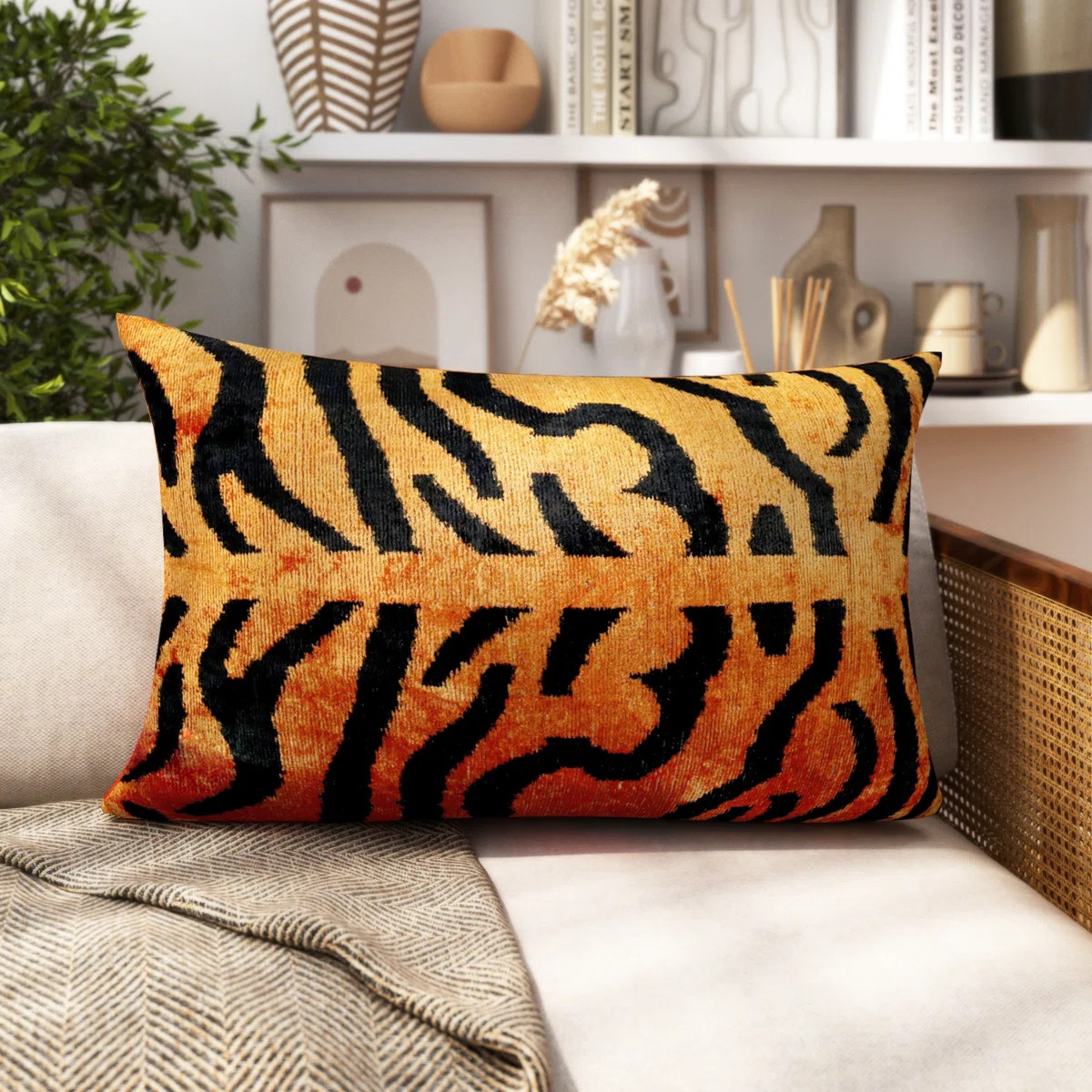Silk/Velvet Lumbar Rectangular Pillow Cover & Insert | Wayfair North America