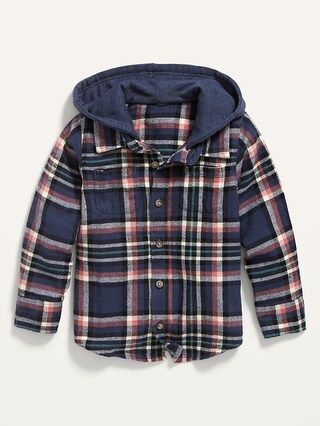 Unisex 2-in-1 Hooded Plaid Flannel Shirt for Toddler | Old Navy (US)