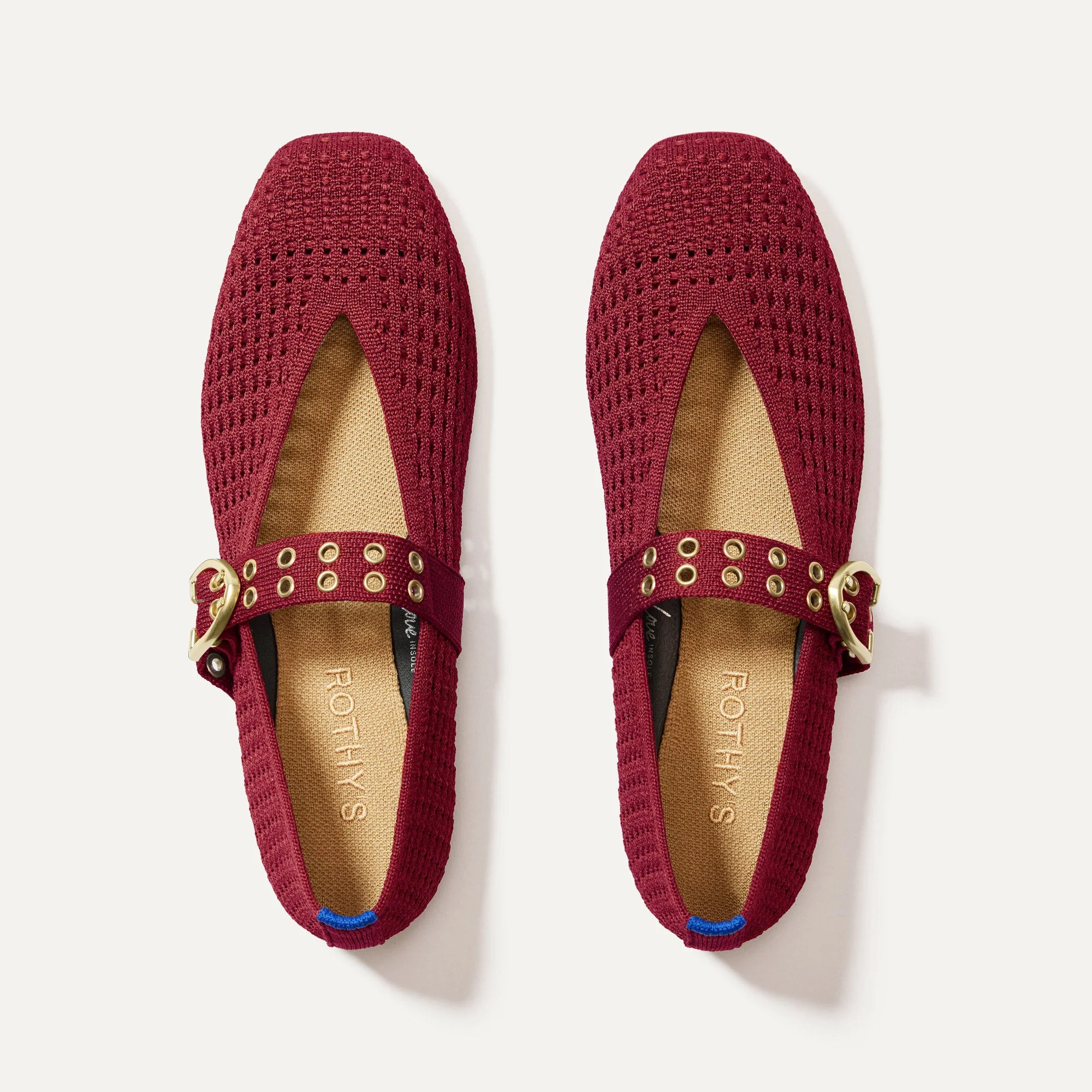 The Max Buckle Mary Jane in Ruby Mesh | Rothy's | Rothy's