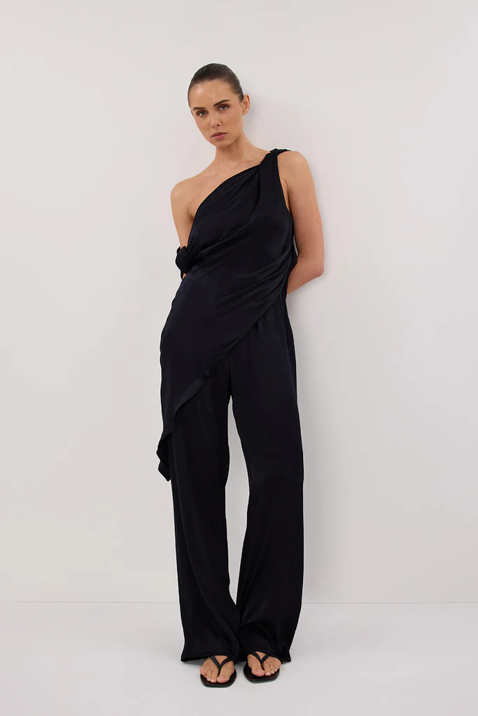 EVE INK ASYM SATIN TOP | DISSH