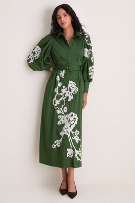 Forest Embroidered Therese Dress | Tuckernuck (US)