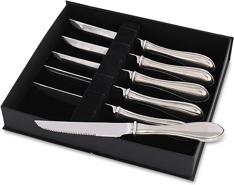 Vagabond House Pewter Wales Steak Knife (Set of 6 knives) 9.5 inch Long | Amazon (US)