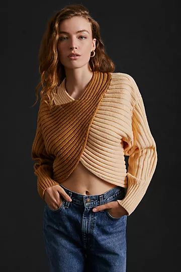 By Anthropologie Colorblock Shrug Sweater | Anthropologie (US)