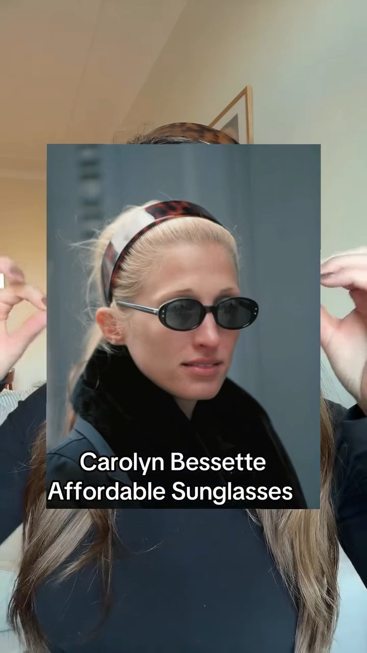 more affordable options for Carolyn Bessette Kennedy’s iconic oval sunglasses 🤍 loving the 90s minimalism trend 💌 save this for your shopping wish list 
.
.
.
.

#outfitinspo #womensfashion #sunglasses #musthaves #90sfashion jfk jr, love story show, ray bans, gentle monster, blue elephant