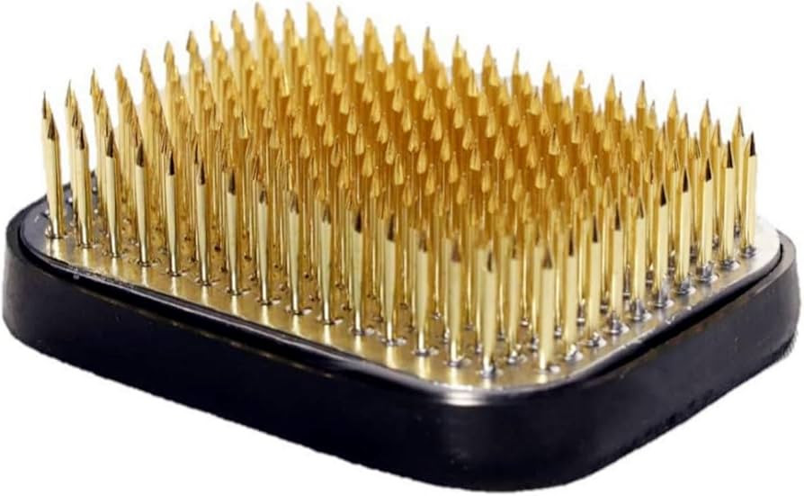 Brass Flower Frog Rectangle Japanese Ikebana Kenzan Flower Holder Floral Arrangement Metal Pin Fr... | Amazon (US)