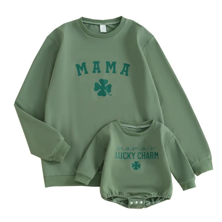 woshilaocai Mommy and Me Matching Outfits for St. Patrick's Day,Women Mom Kids Toddler Baby Girl ... | Walmart (US)