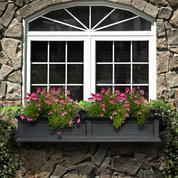 The Anastasiya Resin Window Box Planter with Water Reservoir | Wayfair North America