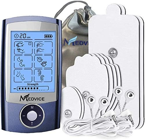 MEDVICE Rechargeable Tens Unit Muscle Stimulator, 2nd Gen 16 Modes & 8 Upgraded Pads for Natural Pai | Amazon (US)