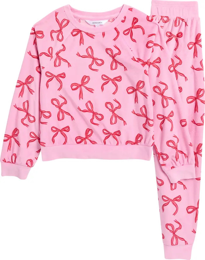 Kids' Snuggle Up Print Lounge Sweatshirt & Joggers Set | Nordstrom