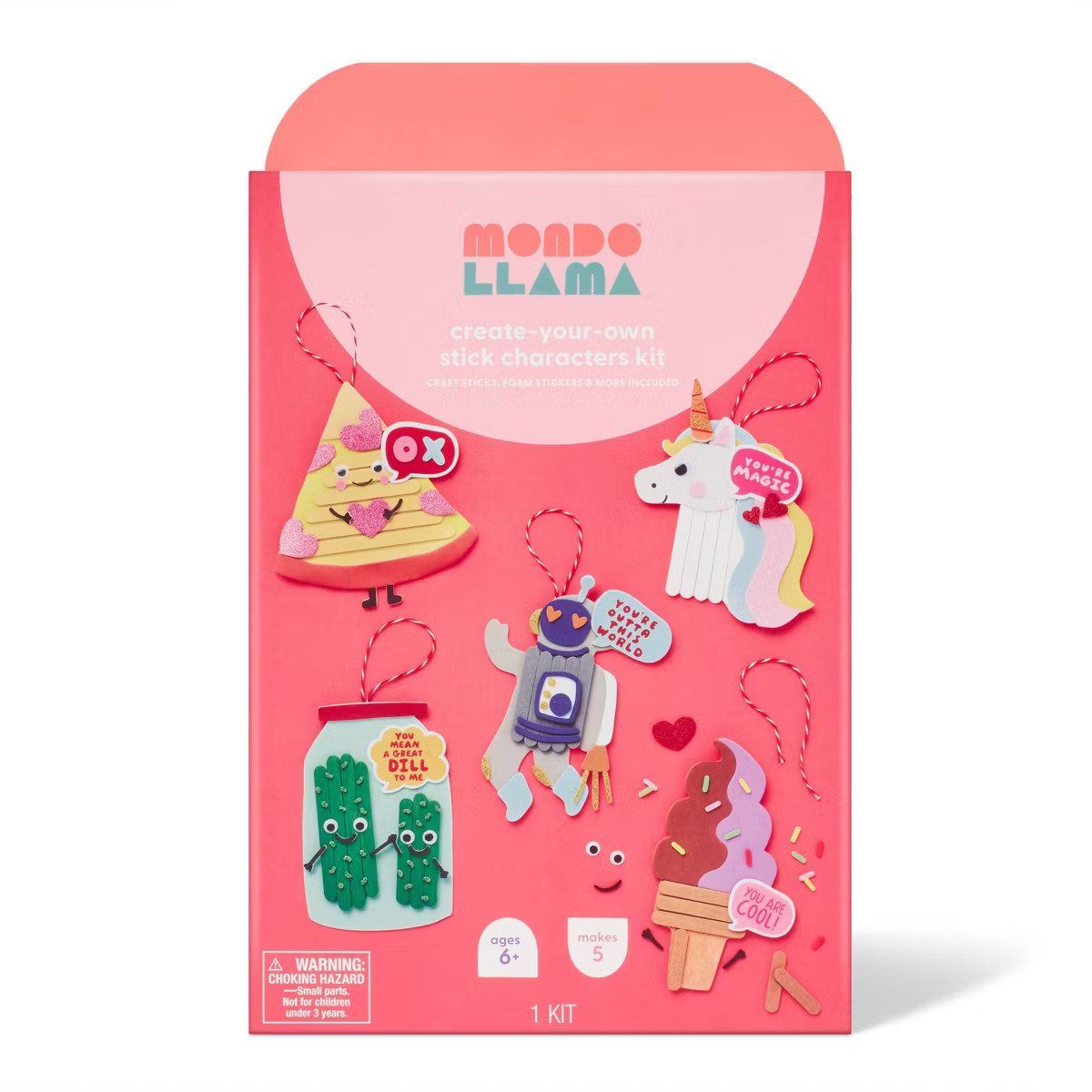 Valentine's Craft Stick Character Kit - Mondo Llama™ | Target