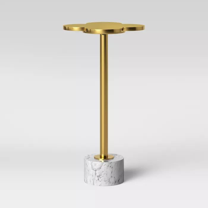 Rosenia Brass Petal Table with Marble Base Small - Opalhouse™ | Target