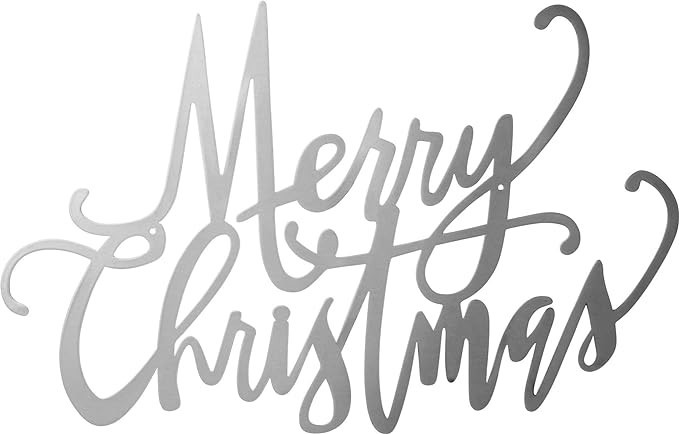 Primitives by Kathy Metal Word-Merry Christmas, 14.5x9 inches, Silver | Amazon (US)