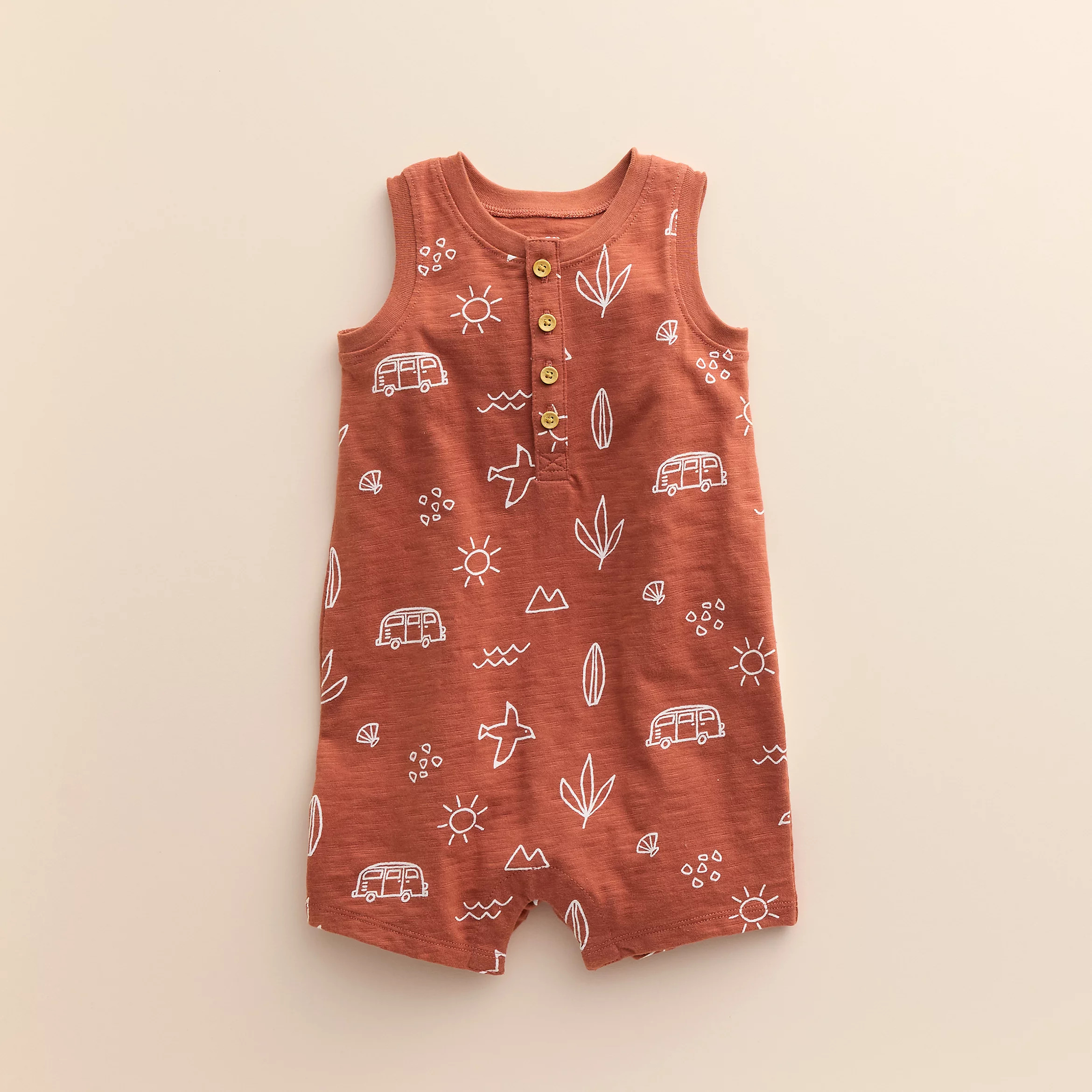 Baby Little Co. by Lauren Conrad Organic Henley Tank Romper | Kohl's