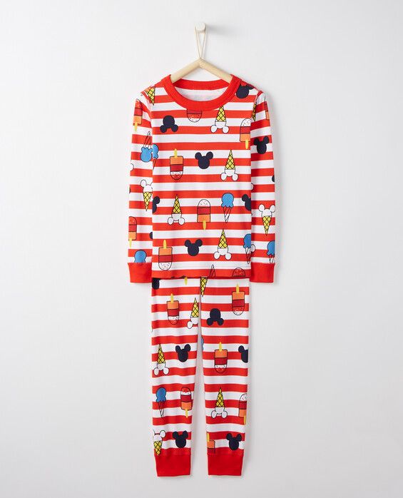 Disney Mickey Mouse Long John Pajamas In Organic Cotton | Hanna Andersson