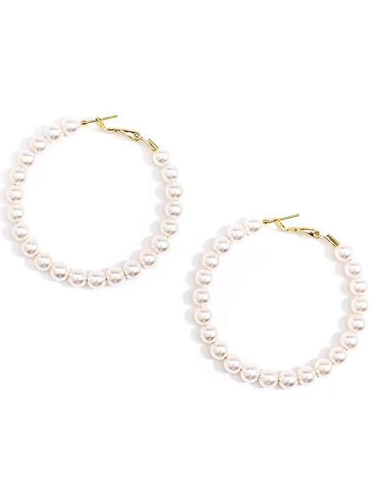 ZENZII Pearly Hoop Earring | Amazon (US)