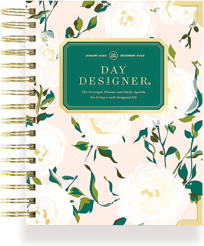 Day Designer 2022 Mini Daily Monthly Planner, January - December, Durable Coming Up Roses Hardcov... | Amazon (US)
