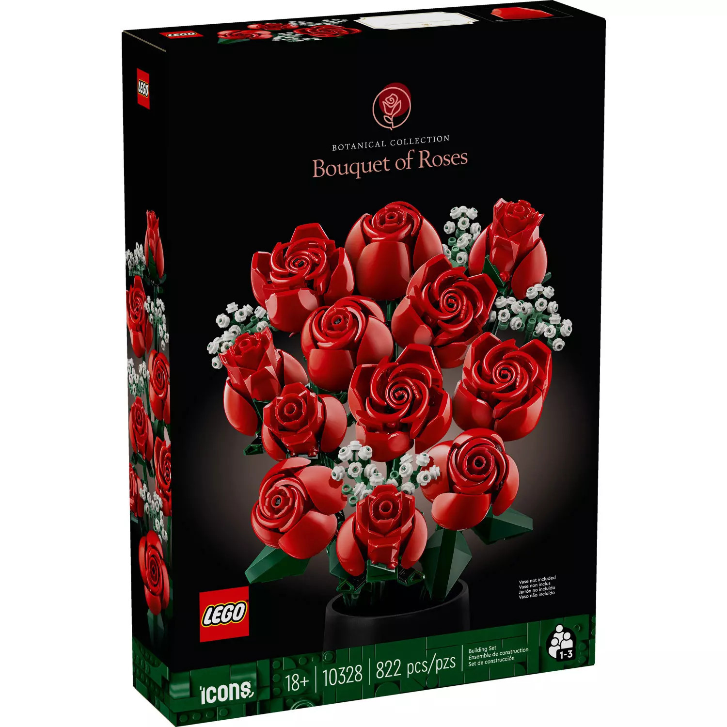 LEGO Icons Bouquet of Roses Building (822 Pieces):- Red | Sam's Club