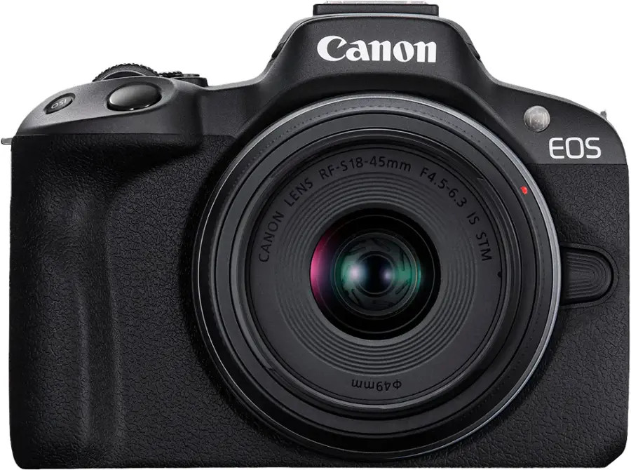 Canon - EOS R50 4K Video Mirrorless Camera with RF-S18-45mm f/4.5-6.3 IS STM Lens - Black | Best Buy U.S.