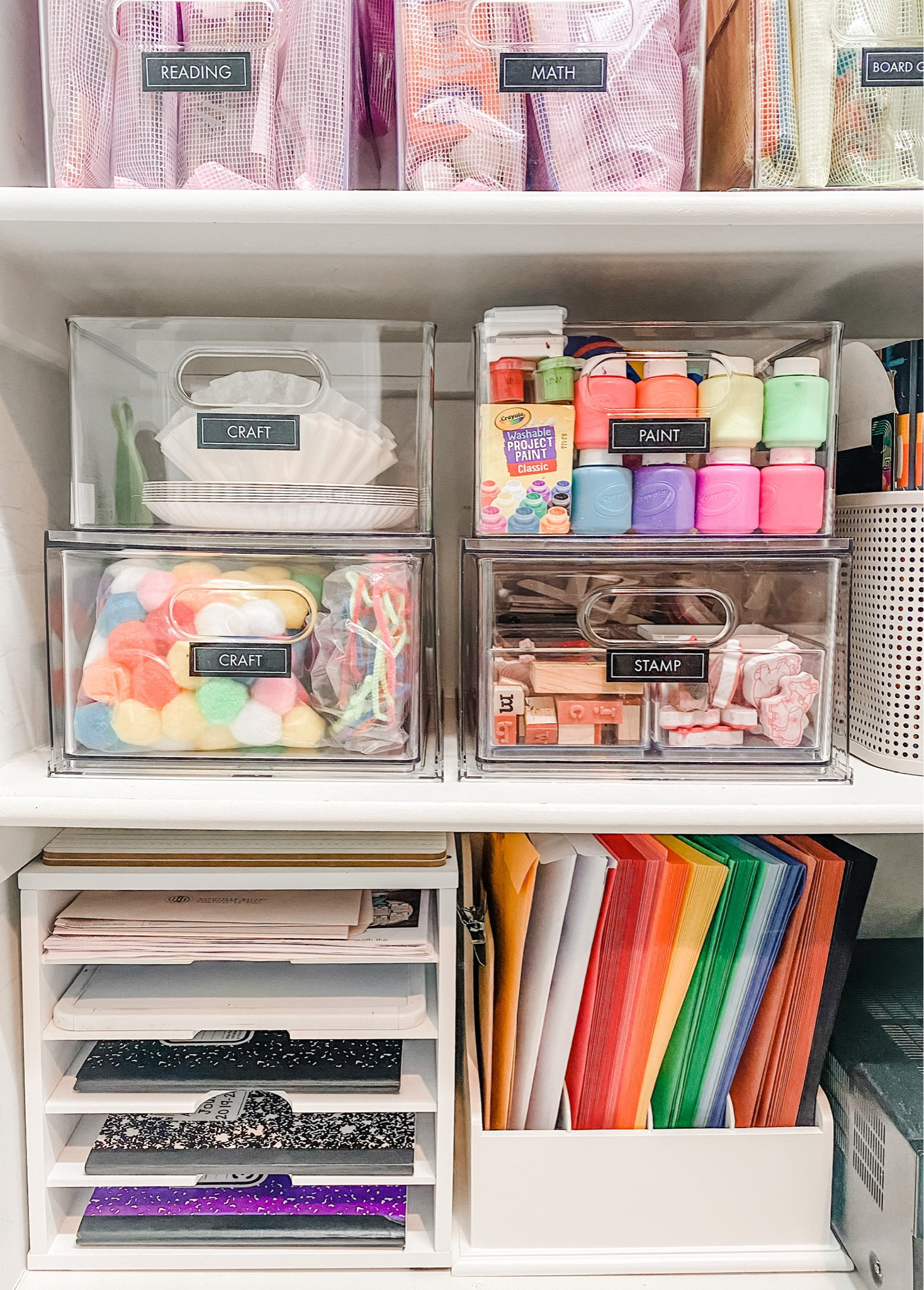 We love these clear stackable drawers and bins. Easily label and visibly see the contents inside!

#LTKHoliday #LTKfamily #LTKkids