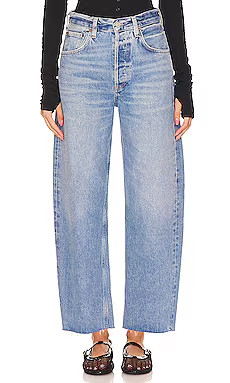 Citizens of Humanity Ayla Undone Hem Crop Jeans in Sodapop from Revolve.com | Revolve Clothing (Global)